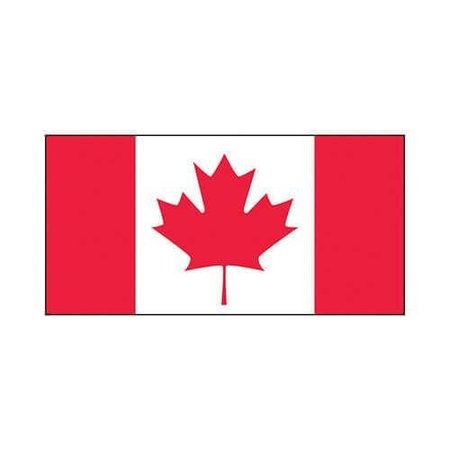 ACCUFORM Hard Hat Sticker, 134 in Length, 1 in Width, Canada Flag Legend, Adhesive Vinyl LHTL391